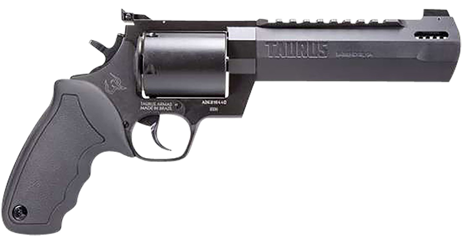 Taurus 2500061RH Raging Hunter  Large Frame 500 S&W Mag 5rd 6.75" Black Ported/Target Crown Barrel, Matte Black Oxide Cylinder, Black Steel Frame Black Rubber Grip
