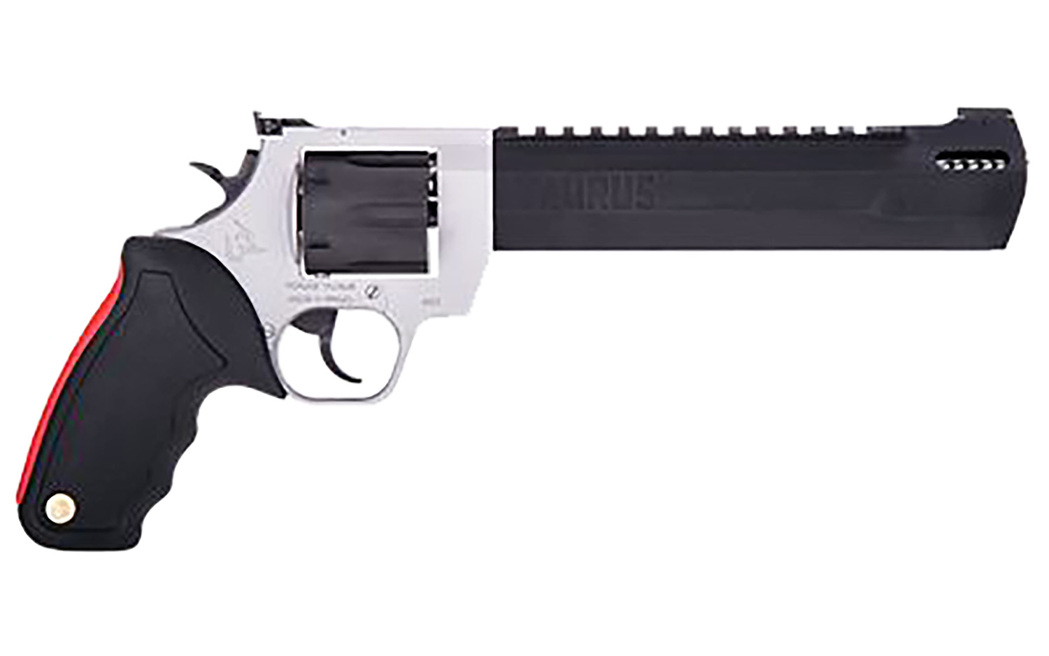 Taurus 2500105RH Raging Hunter  Large Frame 500 S&W Mag 5rd 10" Matte Black Ported/Target Crown Barrel, Matte Black Cylinder, Matte Stainless Steel Frame, Black Rubber Grip