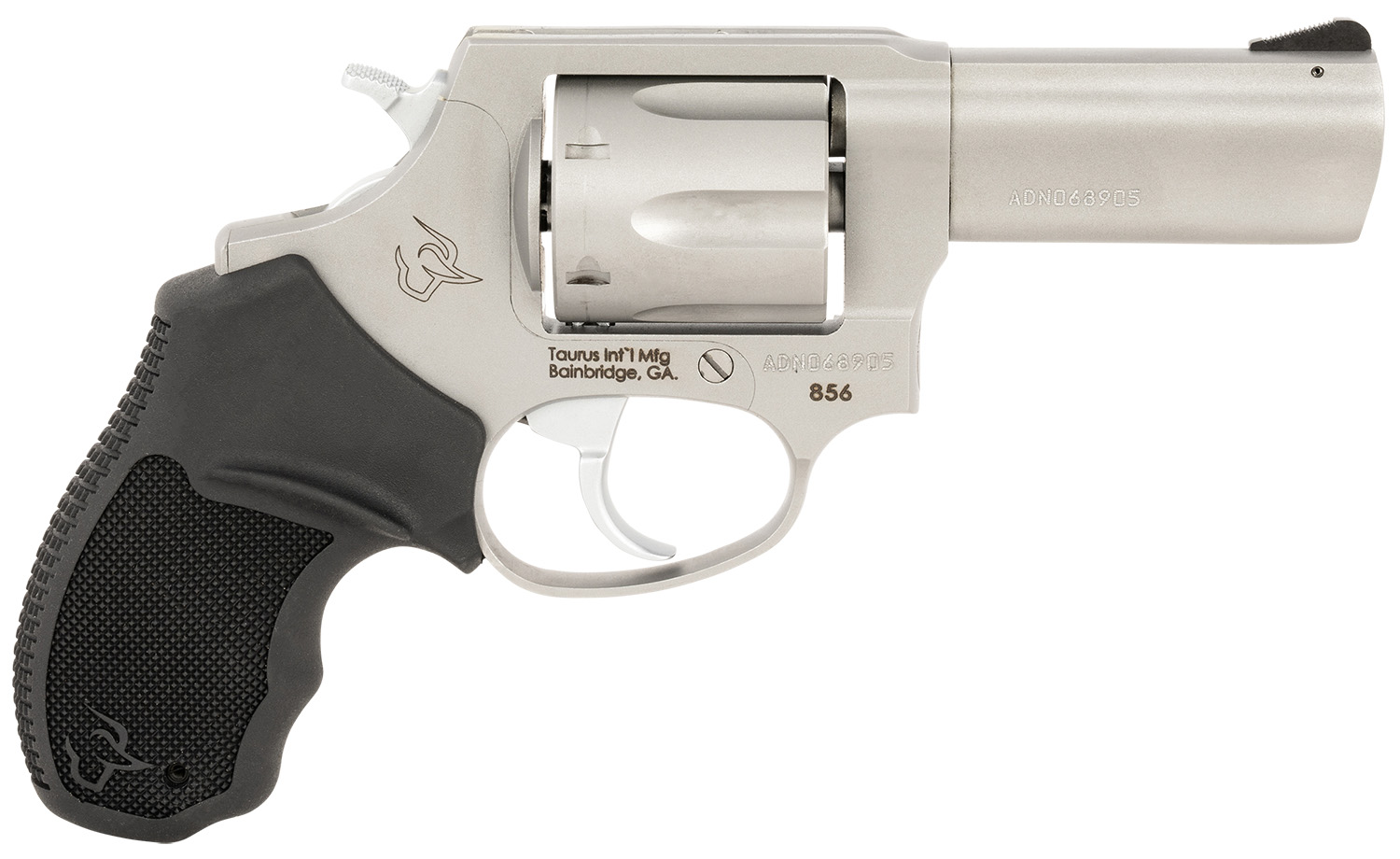 Taurus 2-856P39 856 T.O.R.O. Small 38 Special +P 6 Shot 3" Matte Stainless Steel Barrel, Cylinder & Frame, Black Rubber Grip, Transfer Bar Safety, Exposed Hammer
