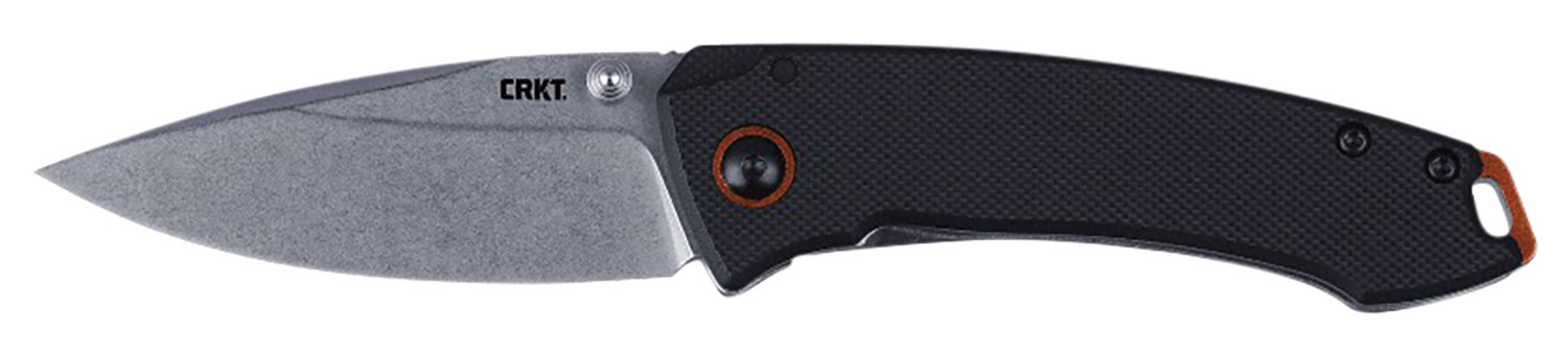 CRKT 2522 Tuna  Compact 2.73 Plain Stonewashed 8Cr13MoV SS Blade, Black G10/SS Handle, Includes Pocket Clip
