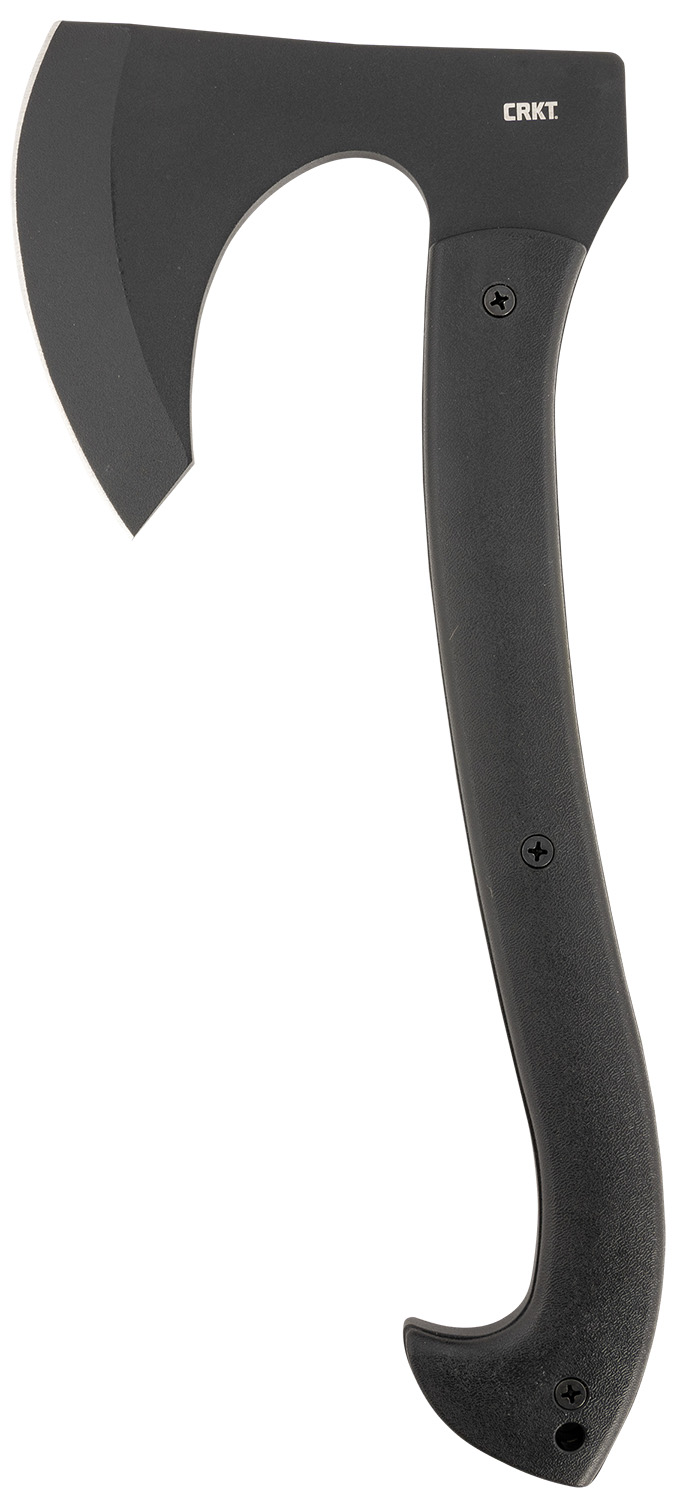 CRKT 2917 Skeggox 4.83" Plain Axe W/Beard, Sk-5 Steel Blade, Black Contoured Grn Handle, 12.94" OAL