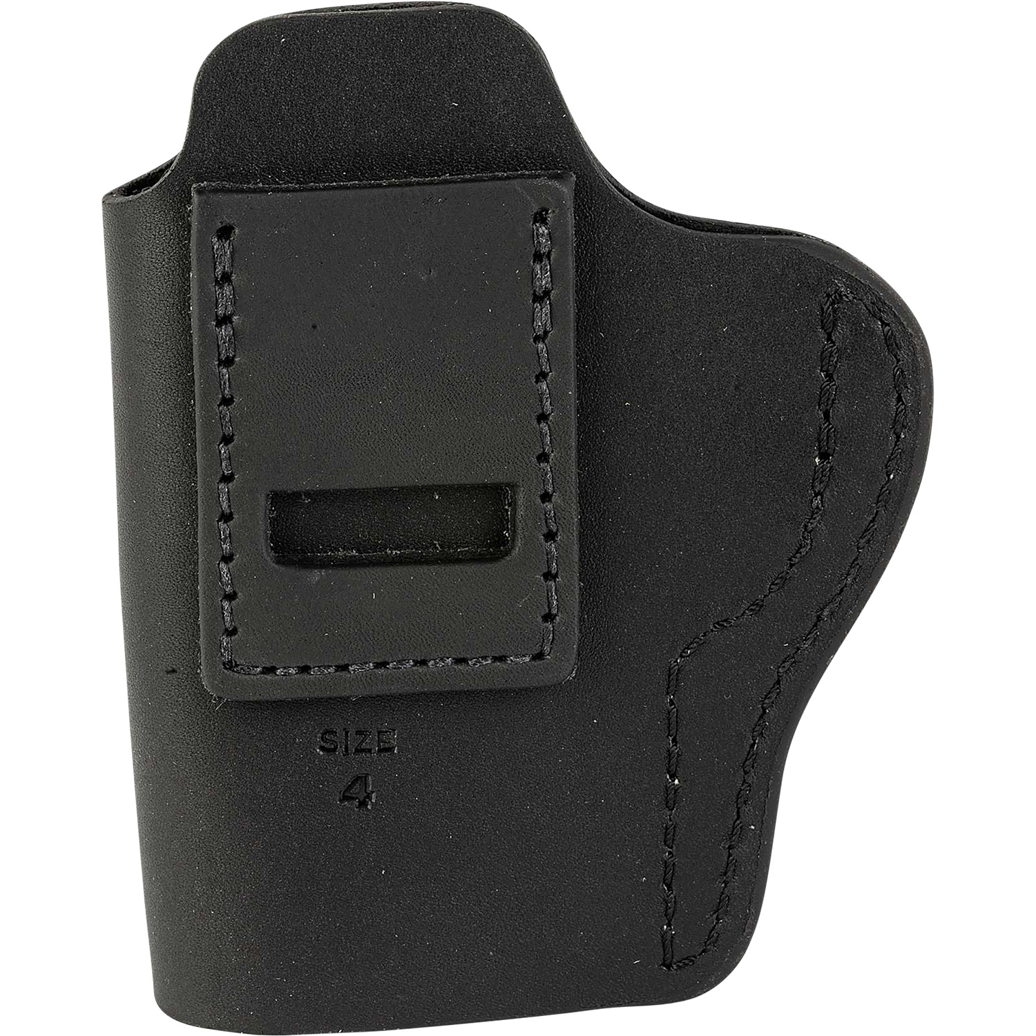 Uncle Mikes-Leather(1791) UMIWB4MBLR Inside The Waistband Holster IWB Size 04 Matte Black Leather Belt Clip Fits Glock 1