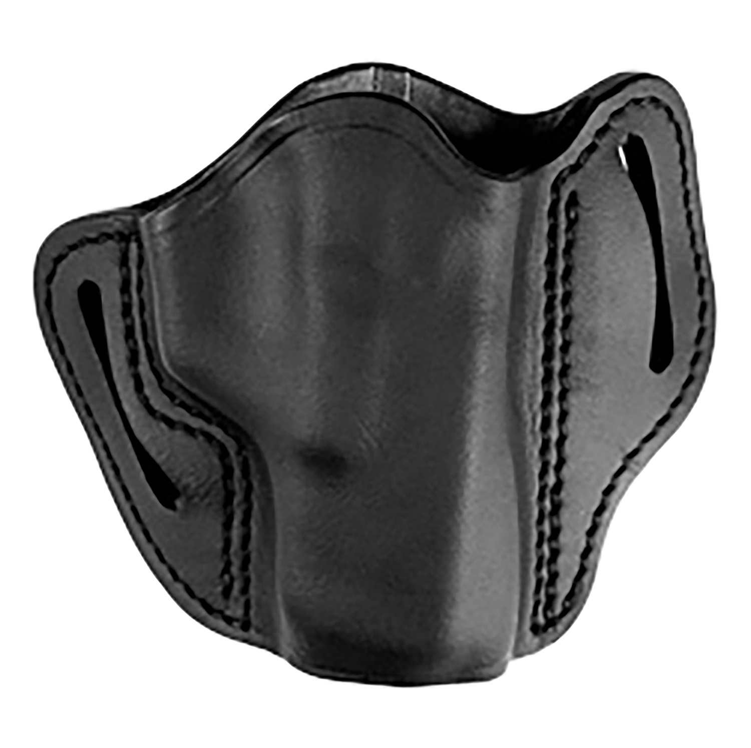 Uncle Mikes-Leather(1791) UMOWB2MBLR Outside The Waistband Holster OWB Size 02 Matte Black Leather Belt Slide Fits Glock