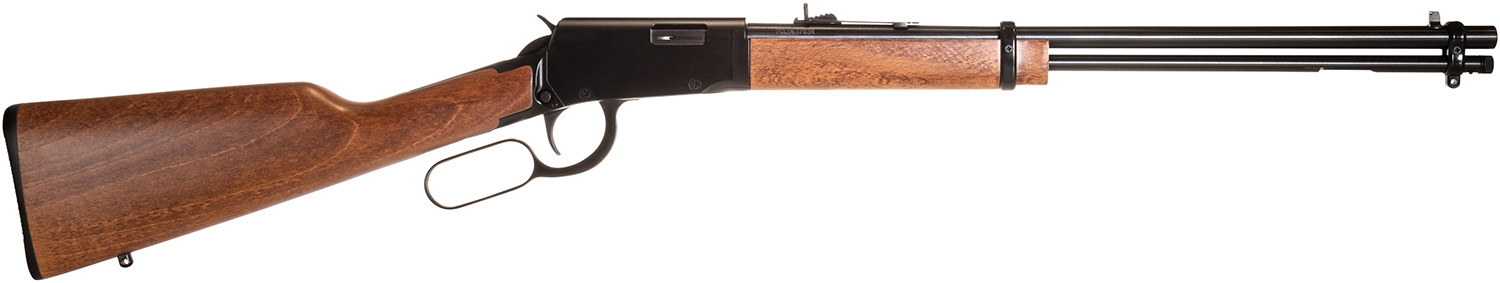 Rossi RL22W201WD Rio Bravo  Lever Action 22 WMR 12+1 20 Round Barrel, Polished Black Metal Finish, German Beechwood Stock