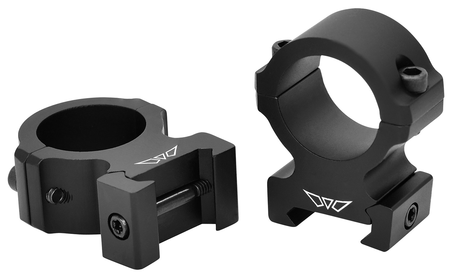 Warne V602M Horizontal Rings Vapor Matte Black 1 High 0 MOA