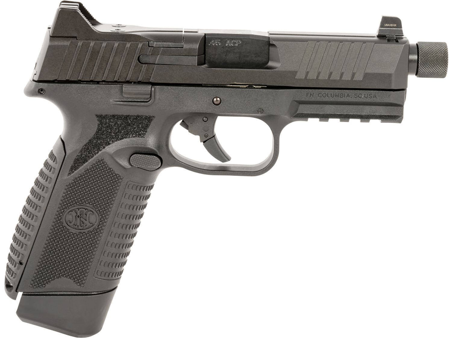 FN 66101385 545 Tactical 45 ACP 10+1 4.71in. Black Target Crown ...