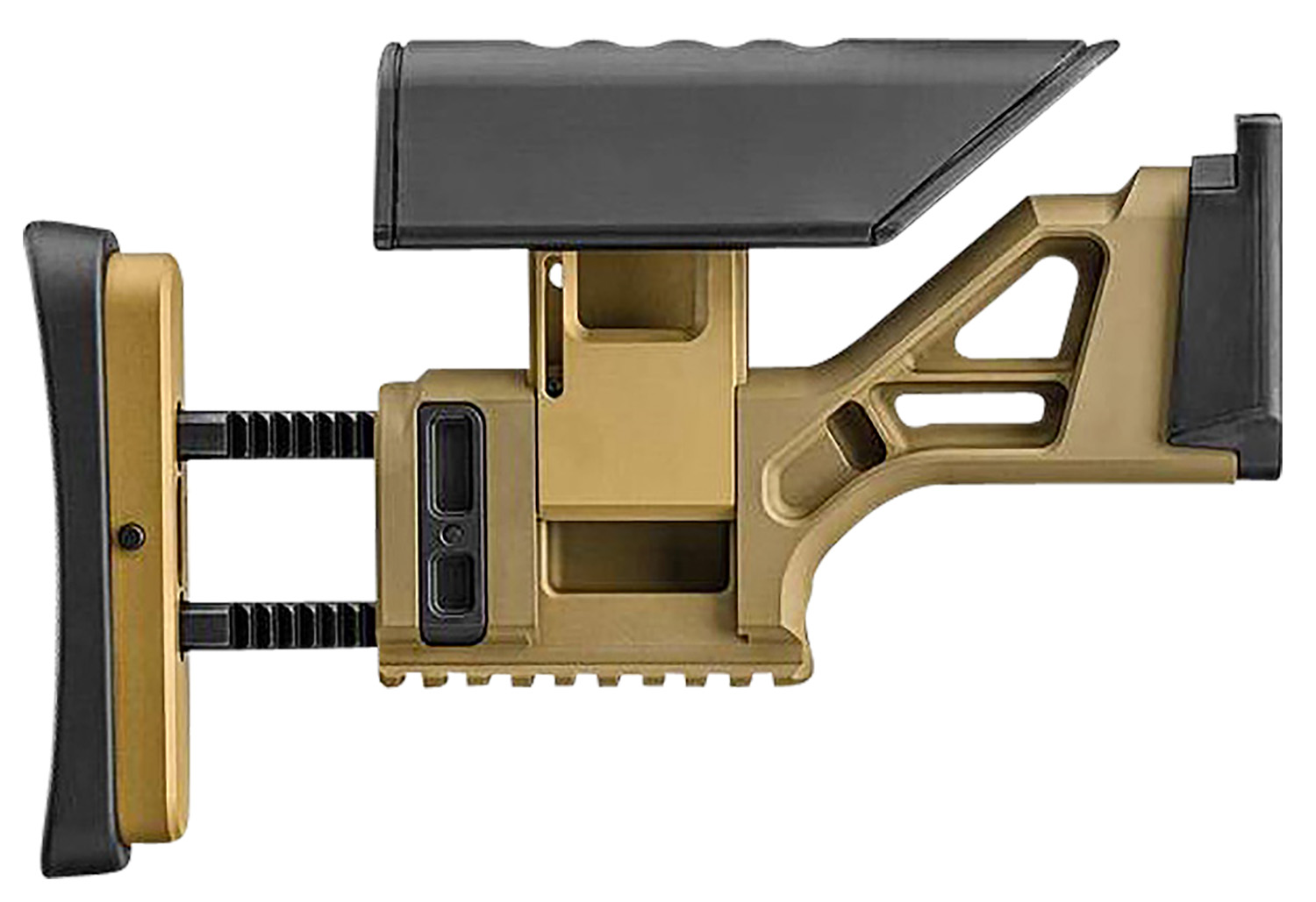 FN 20100567 SSR Rear Stock Assembly FDE Aluminum, Fully Adjustable For FN Scar 16S/17S