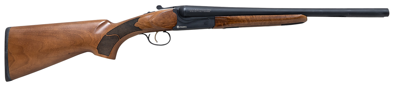 Citadel CITSBS1218 Coach 12GA Shotgun - 18.5" Blued Barrel, Turkish Walnut Stock, Extractors, Barrel Selector - Citadel - 12 Gauge