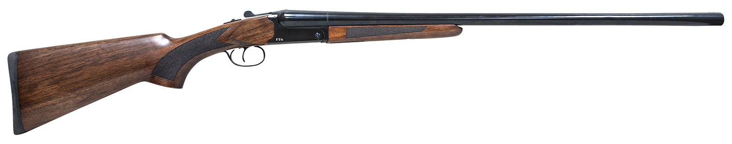 Pointer FT61228 Side-by-Side 12GA Shotgun: Turkish Walnut Stock, 28" Blued Barrel, 3" Chamber, 5 Chokes, Barrel Selector, Extractors - POINTER - 12 Gauge