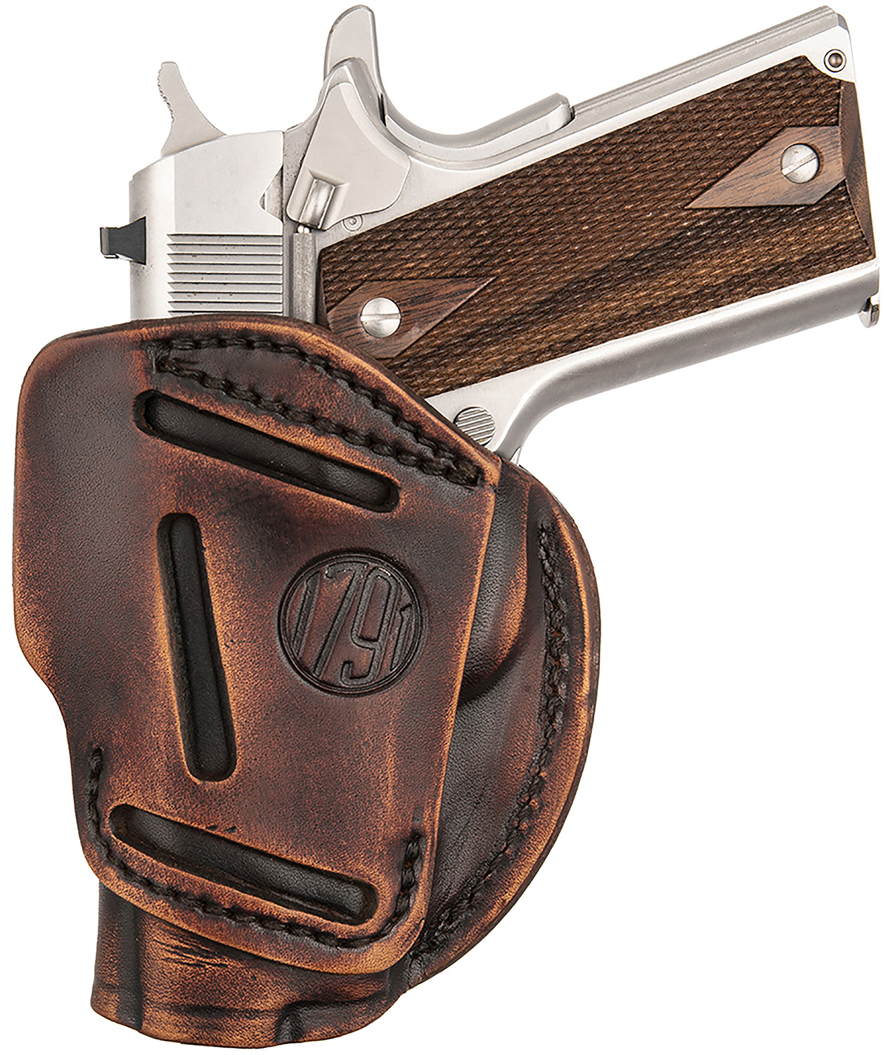 1791 Gunleather 3WH1VTGA 3-Way  IWB/OWB Size 01 Vintage Leather Belt Loop Fits 1911 3-4 Ambidextrous Hand