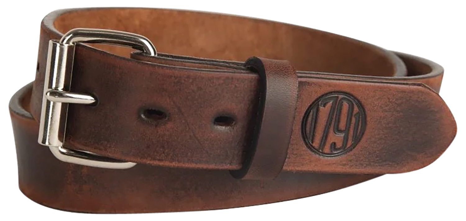 1791 Gunleather BLT013438VTGA 01 Gun Belt Vintage Leather 34/38 1.50 Wide Buckle Closure
