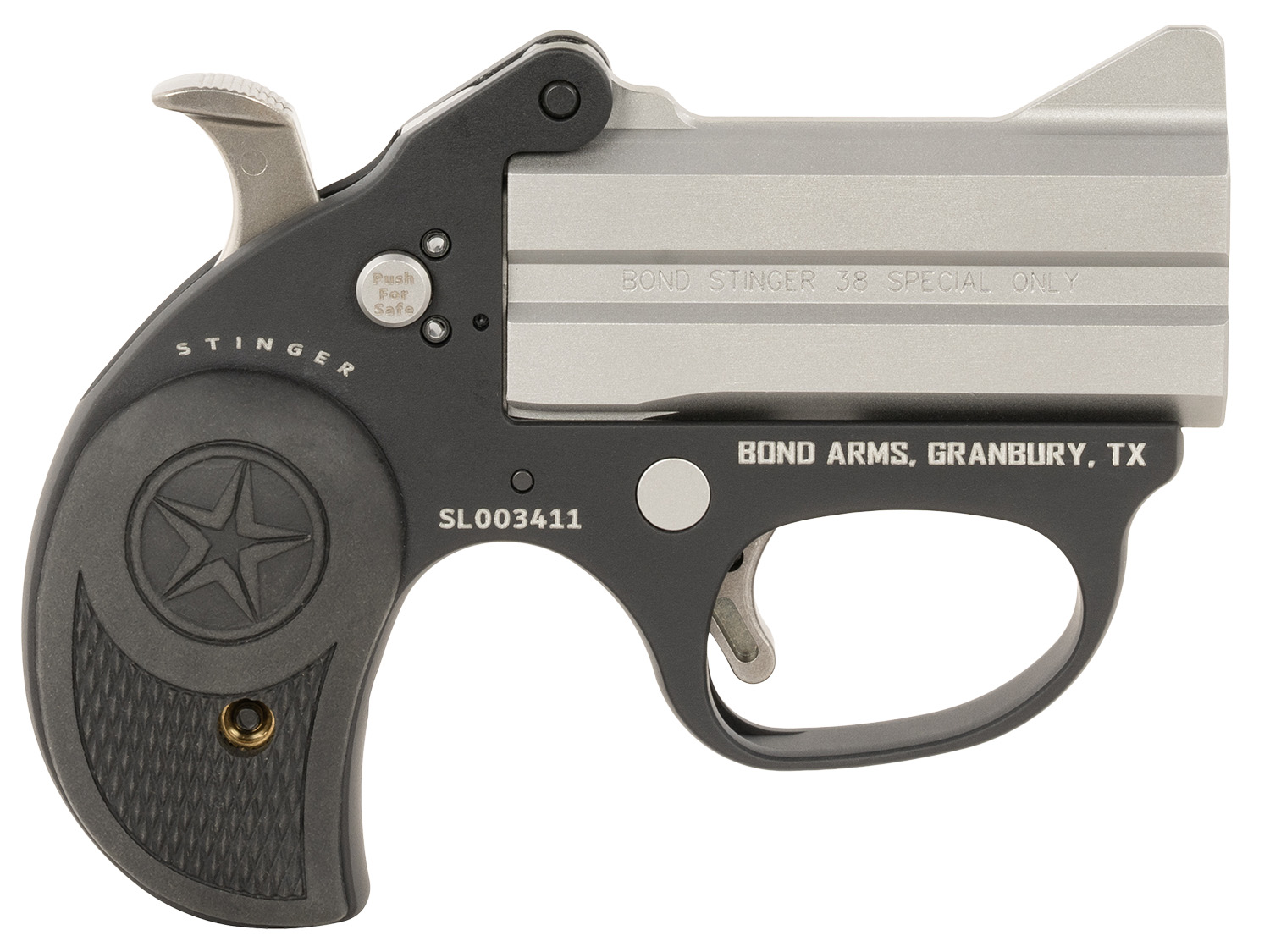 Bond Arms BASL Stinger 38 Special 3" 2rd Matte Stainless Black Grips - Bond Arms, Inc. - 380/9mm/38
