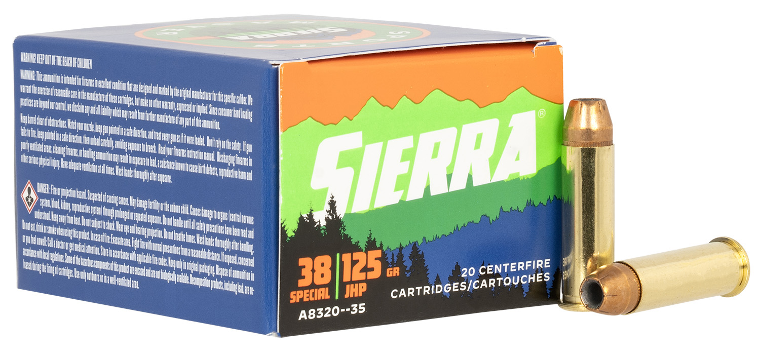 Sierra A832035 Outdoor Master 38 Special 125 Gr Jacket Hollow Point Sport 20 Per Box