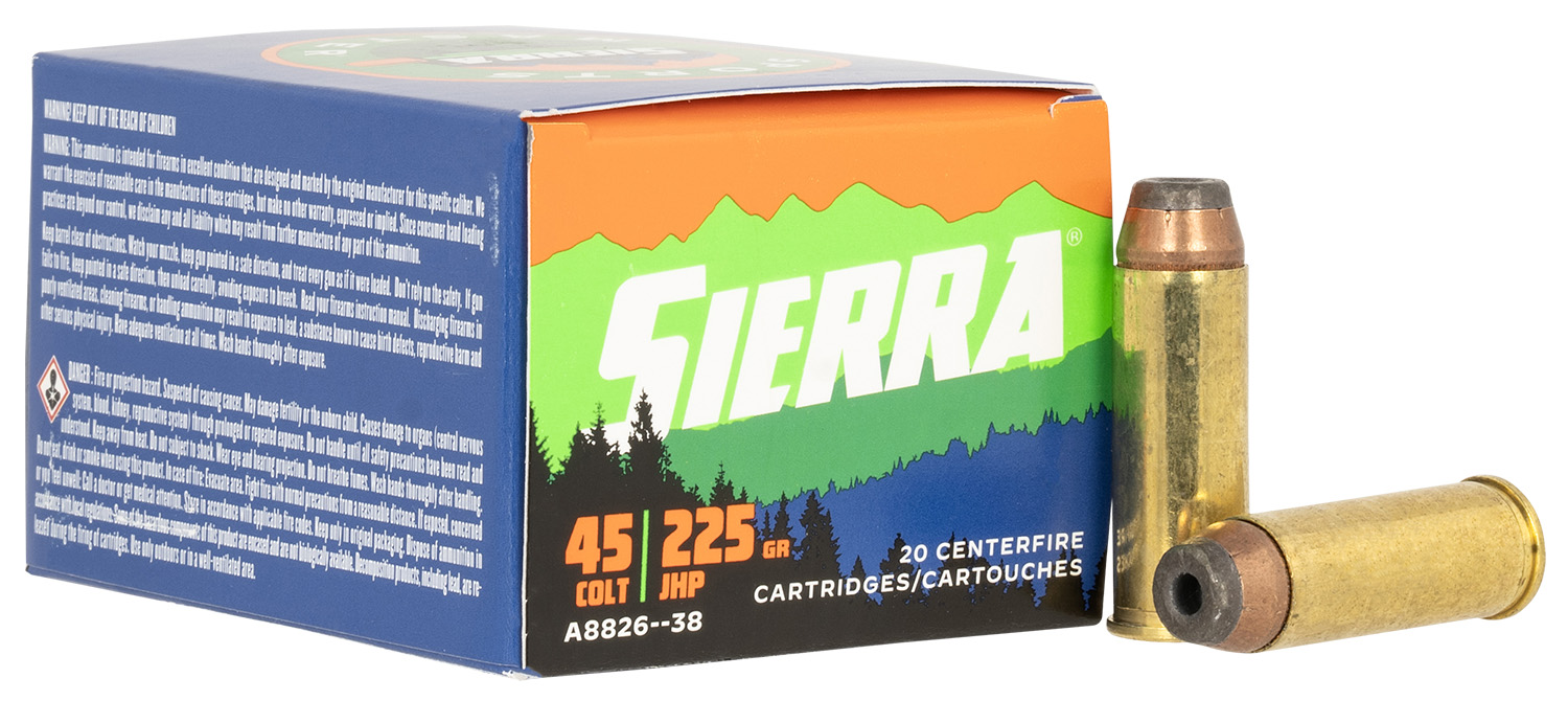 Sierra A882638 Outdoor Master 45 Colt (LC) 225 Gr Jacket Hollow Point Sport 20 Per Box