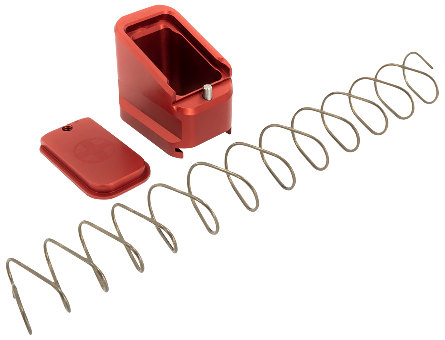 Shield Arms CZP10CME5RED Magazine Extension 9mm/40S&W Red Aluminum
