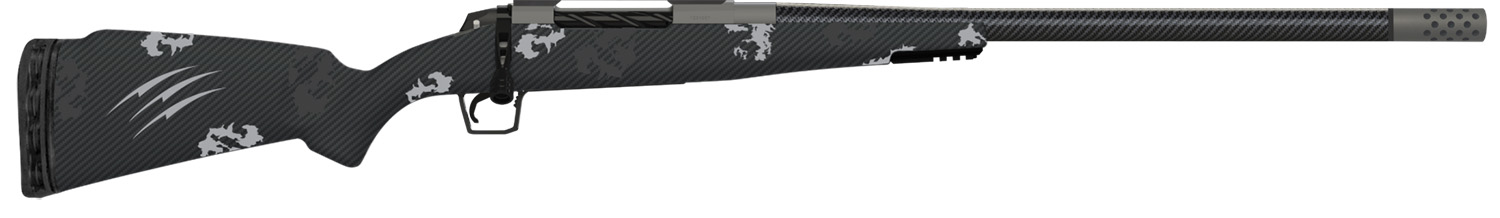 Fierce Firearms ROG7PRC24GP Carbon Rogue  Full Size 7mm PRC 3+1 24 Hand Lapped/Match Grade Threaded Barrel, Glacier Cerakote Steel Receiver, Phantom Camo Fierce Rogue Carbon Fiber Stock