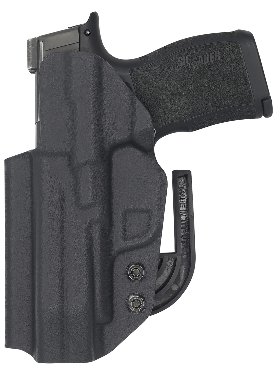 C&G Holsters 0252100 Covert IWB Black Kydex Belt Clip Fits SIG P365xl Right - C&G Holsters - BLACK