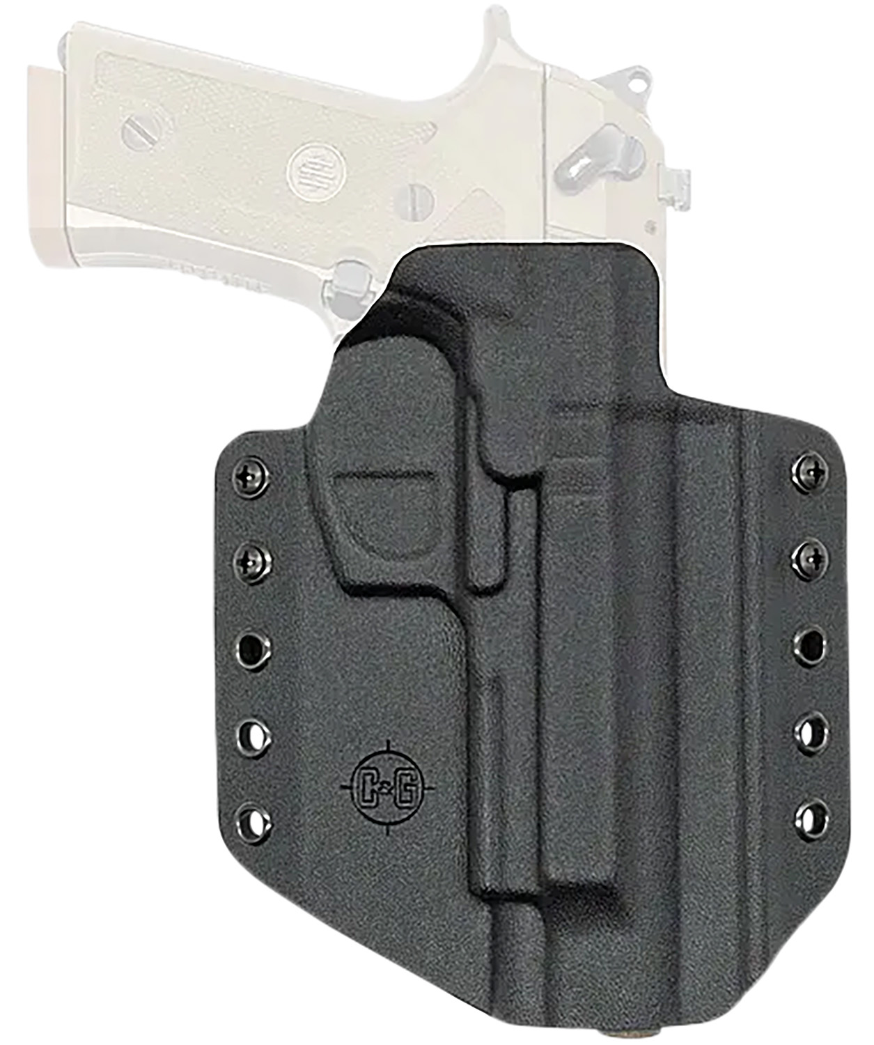 C&G Holsters 2750100 Covert OWB Black Kydex Belt Loop Fits Beretta M9A3... - C&G Holsters - BLACK