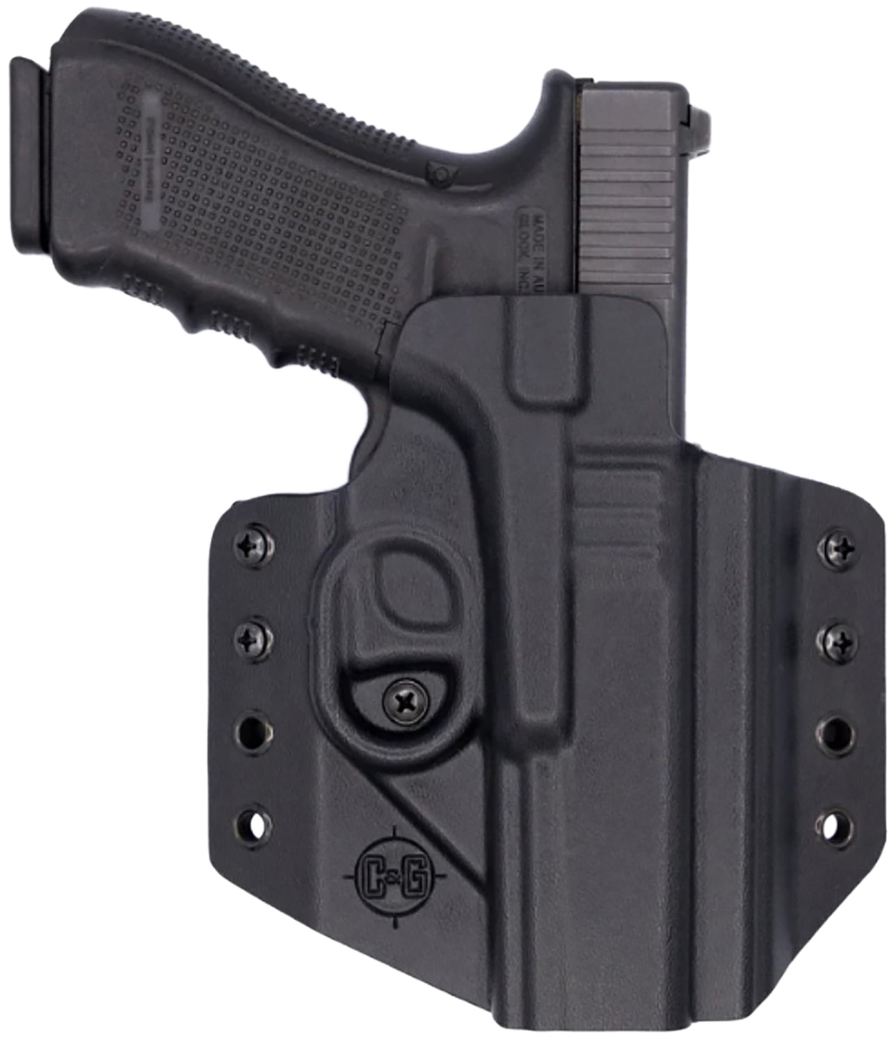 C&G Holsters 0000100 Covert OWB Black Kydex Belt Loop Glock 17/22/47-img-0