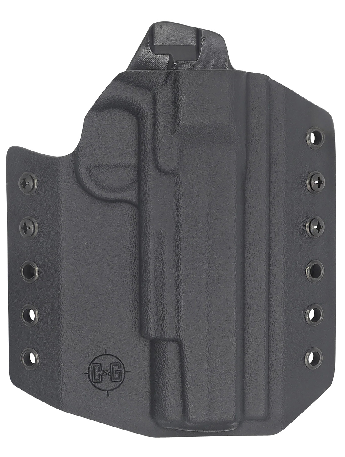 C&G 0354-100 Covert OWB Black Kydex Holster for SIG 1911 Rail 5"