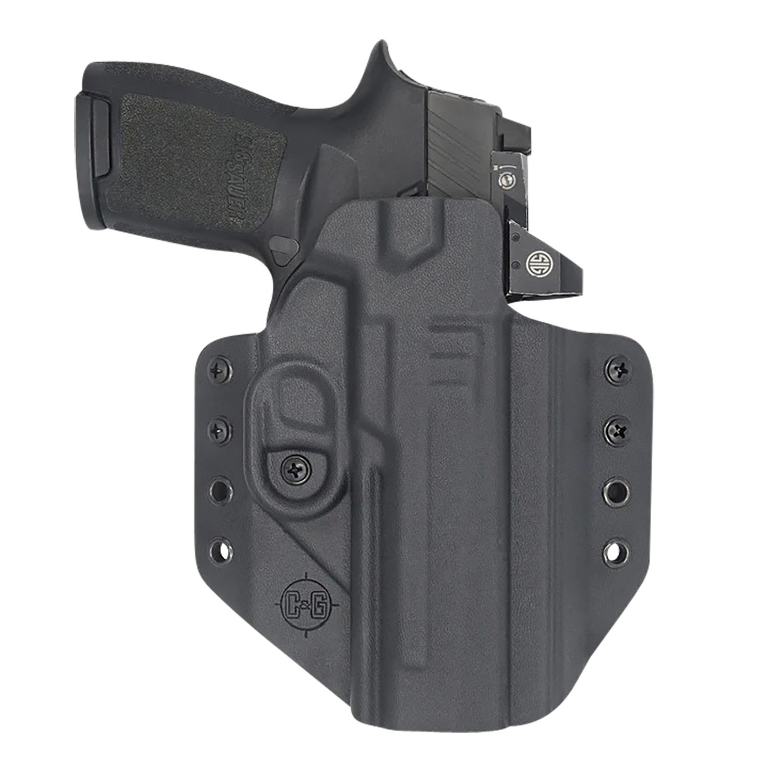 C&G Holsters 0286-100 Covert OWB Kydex Black for SIG P320C Right Hand
