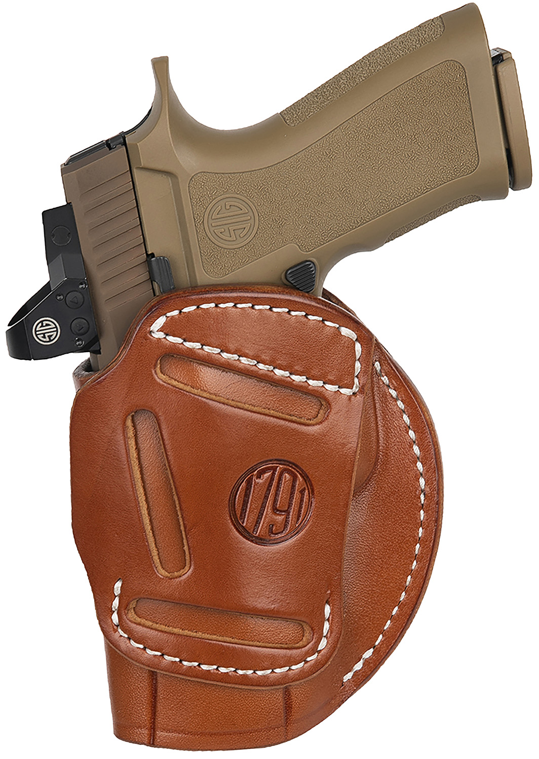 1791 Gunleather 4WH6CBRR 4-Way Leather Holster Brown Right Hand Size 06 - 1791 Gunleather - CLASSIC BROWN
