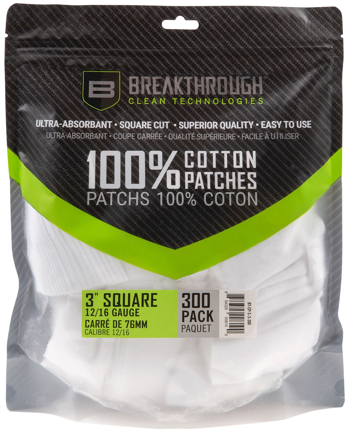 Breakthrough Clean BTCPS3300 Square Patches 12-16 Gauge 300 pieces - Breakthrough Clean - 12 Gauge