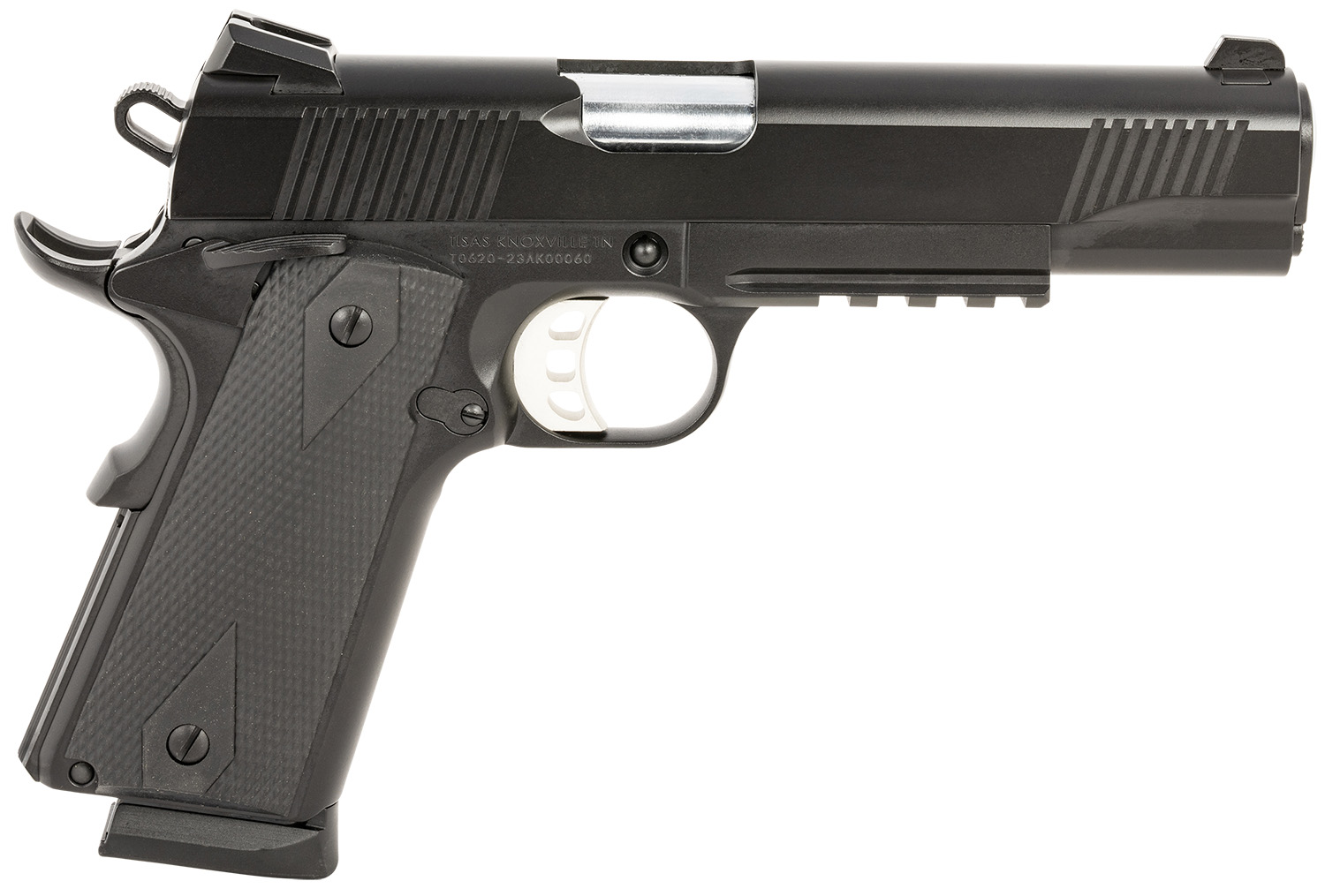 Tisas 1911 Duty B45R 5" .45 ACP 1911 Rail Pistol (Black Cerakote)