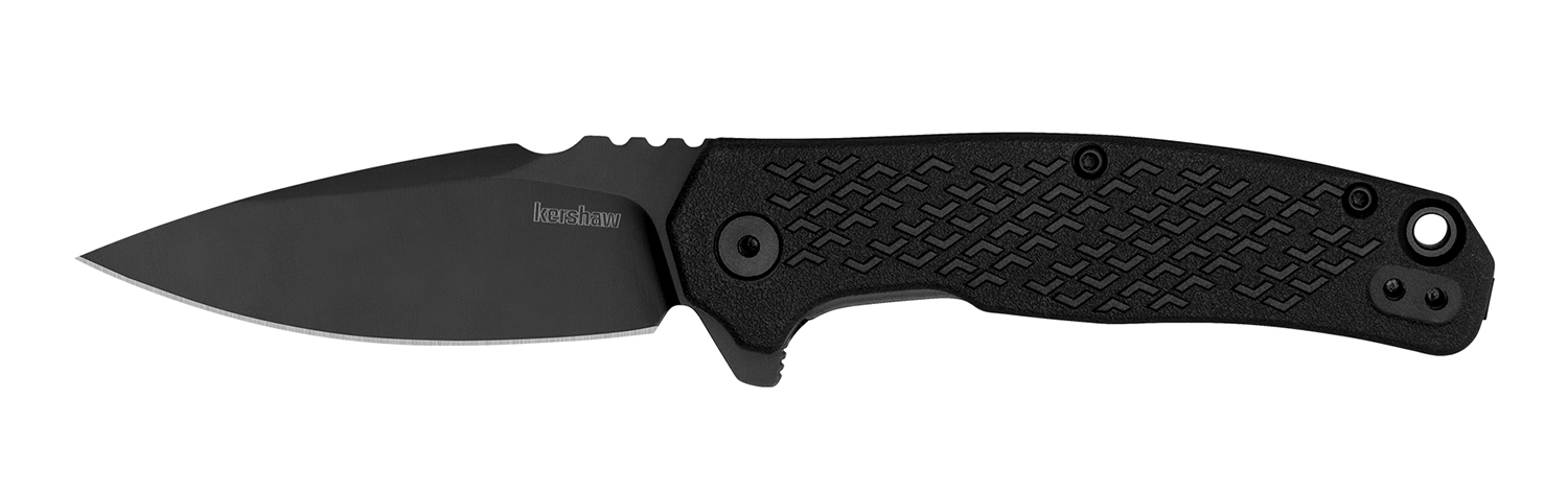 Kershaw 1407 Conduit  2.90 Folding Spear Point Plain, Black Oxide 8Cr13MoV SS Blade/Blacked Out Texture Glass-Filled Nylon Handle Includes Pocket Clip