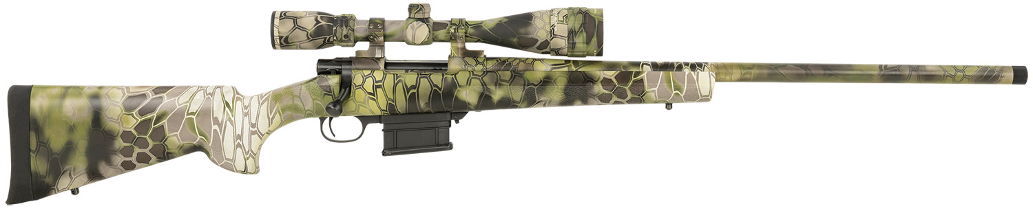 Howa HKF73102KAC M1500 308 Win Rifle 24" Barrel Kryptek Camo Scope Bipod
