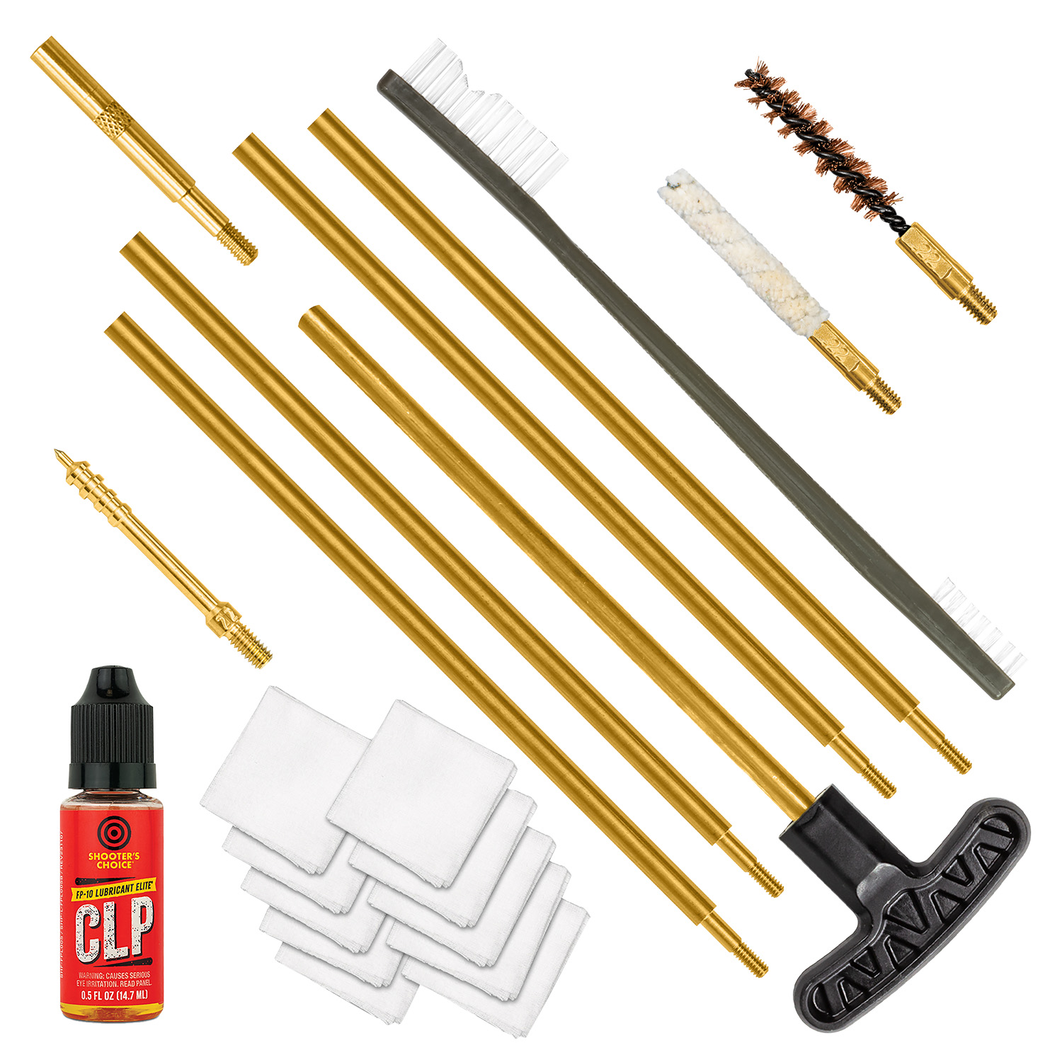 Otis FGSRS22 .22 Cal Cleaning Kit For Rifle & Pistol .22 Cal/.223 Cal/5.56mm Yellow Plastic Box Case