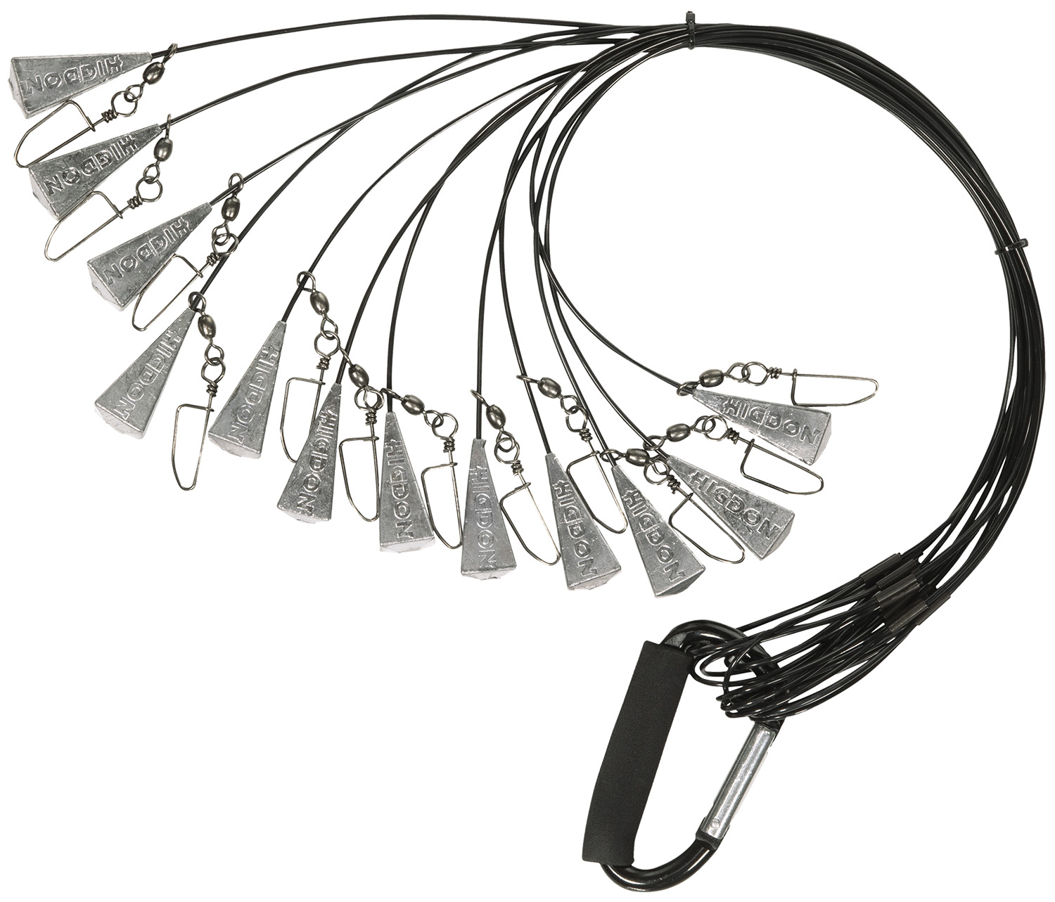 Higdon Outdoors 30328 Battleship Rig 48" Decoy Anchors 12 Pack Black