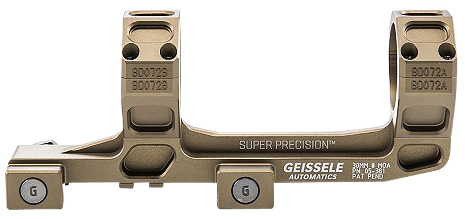 Geissele Automatics Super Precision Scope Mount/Ring Combo Extended Desert Dirt Aluminum 30mm Tube Picatinny Rail