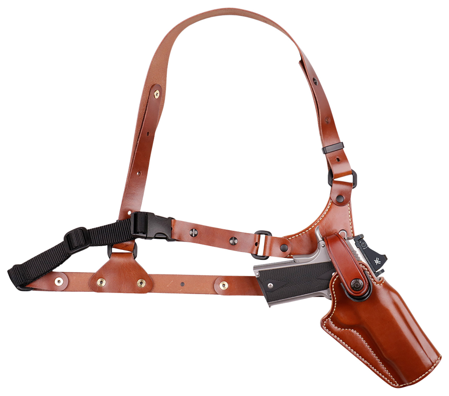 Galco GA880R Great Alaskan Chest Holster Tan Leather for Springfield XDM