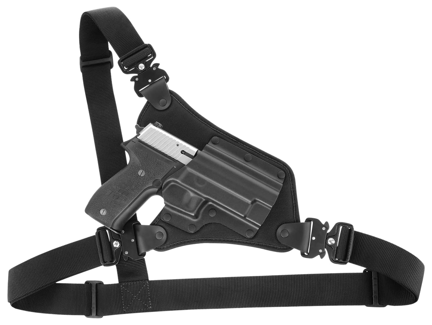 Galco HR224RB High Ready Black Kydex/Nylon Chest Holster for Glock Models