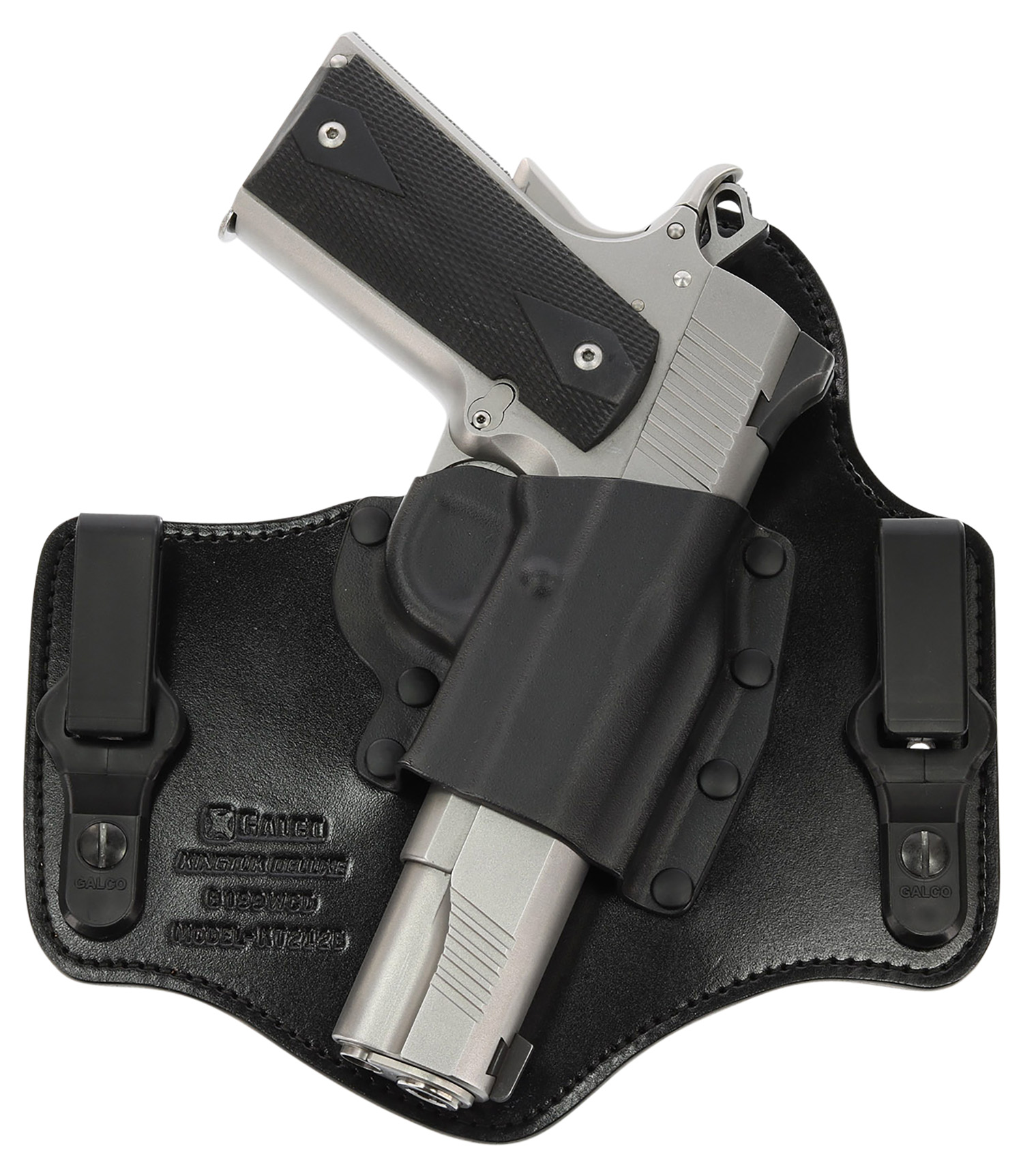 Galco KT870RB KingTuk Deluxe IWB Holster Black Kydex/Leather Right Hand
