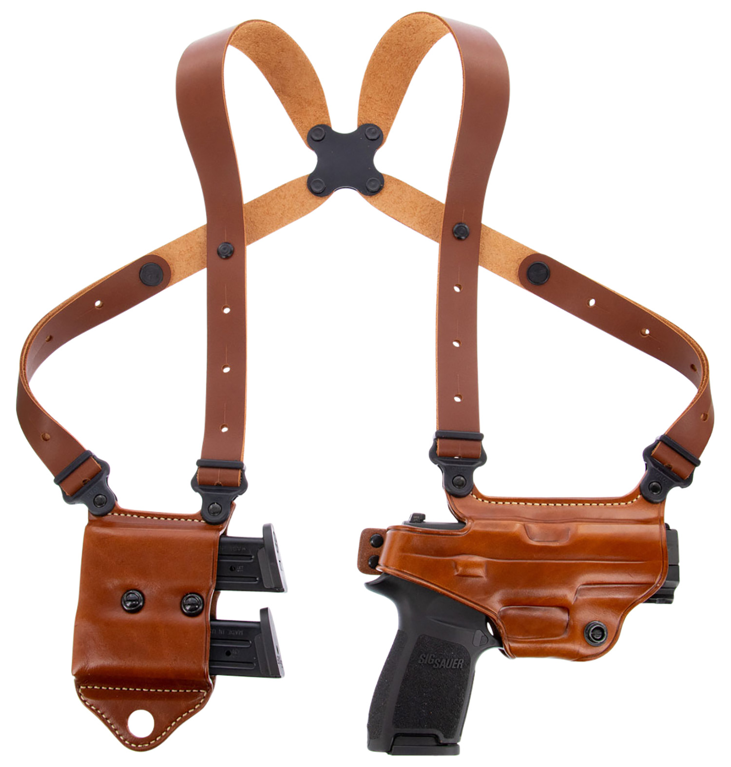 Galco MCII820 Miami Classic II Shoulder Holster Tan Leather Right Hand