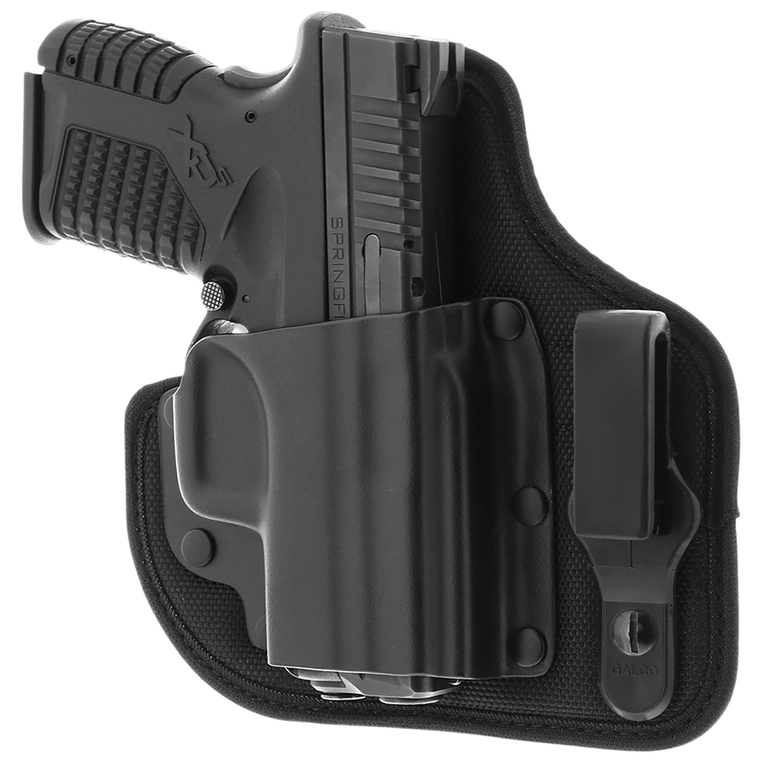 Galco QTC870RB QuickTuk Cloud IWB Holster Black Kydex/Nylon Right Hand