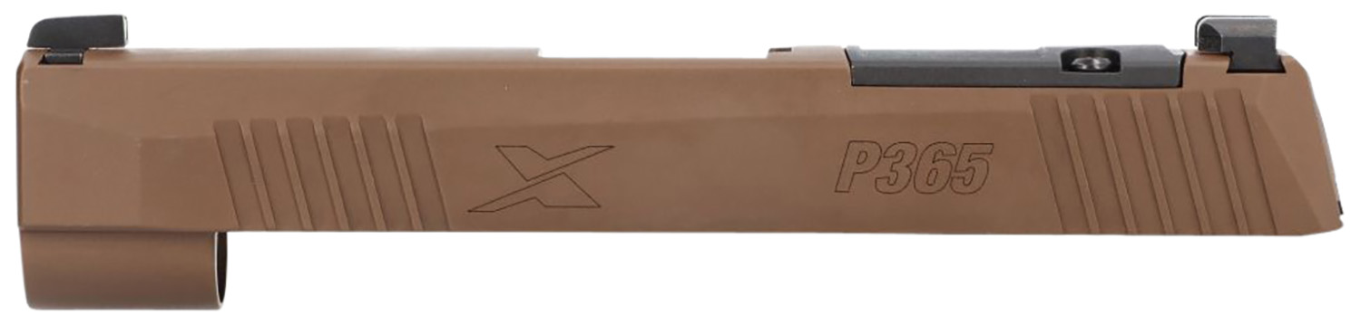 Sig Sauer 8900987 P365XL Slide Assembly 9mm Luger Coyote Brown Nitride Stainless Steel Optic Cut/Serrated Slide XRAY3 Sights