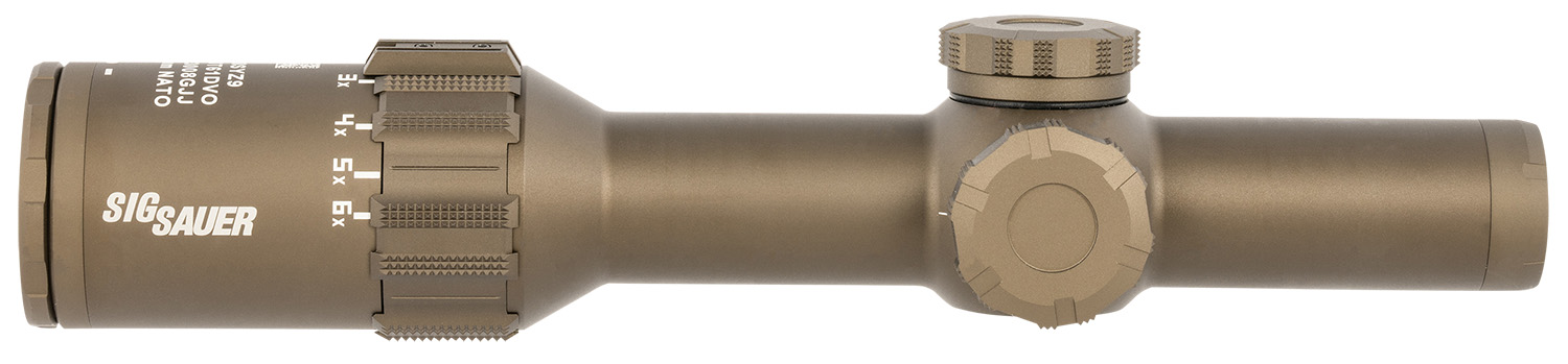 Sig Sauer Electro-Optics Sot61240 Tango6T Flat Dark Earth 1-6X24mm 30mm Tube Illuminated DWLR-556 Reticle