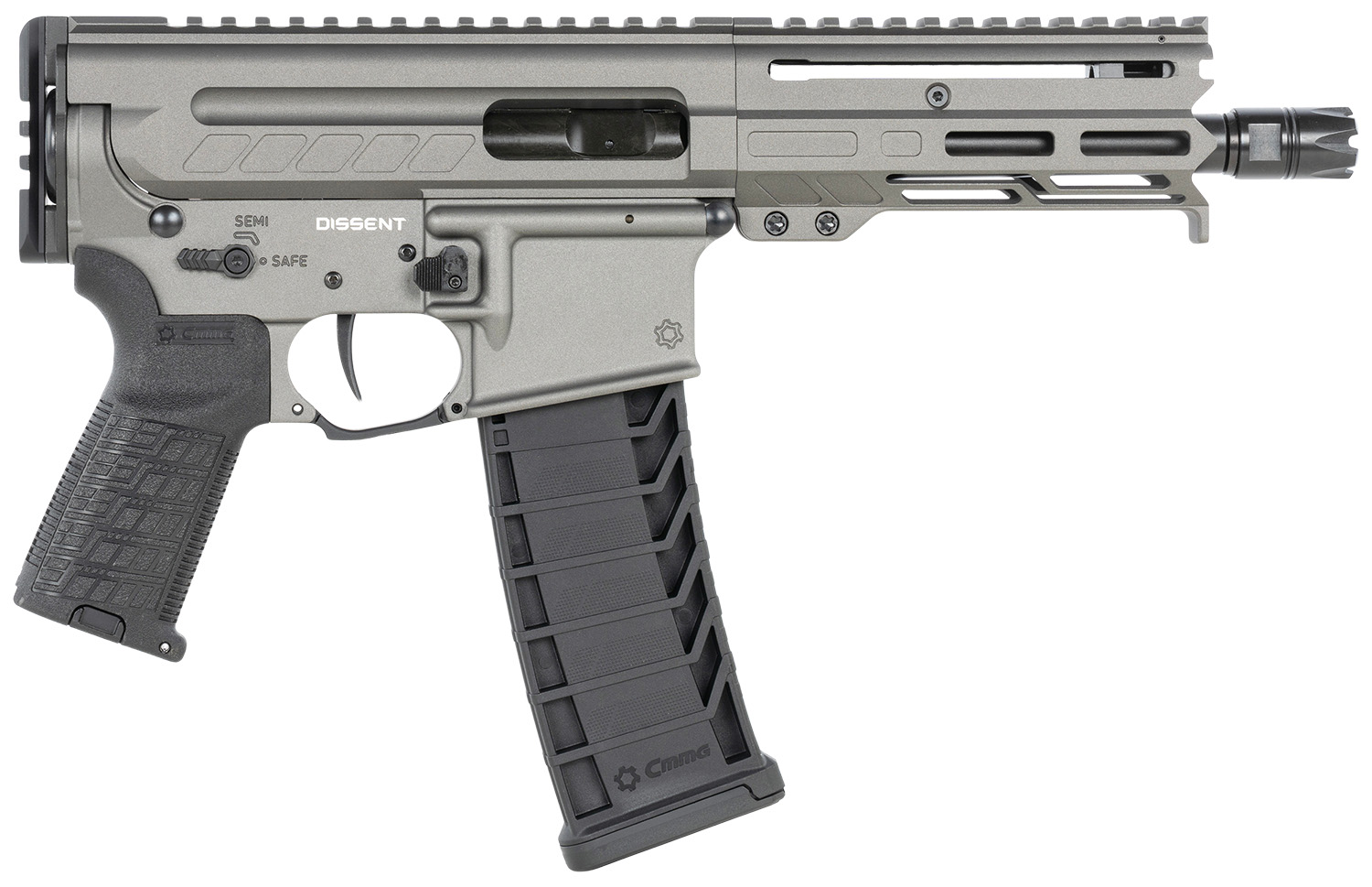 CMMG 94A6867TNG Dissent MK4 9mm 33+1 6.5" Tungsten Gray Pistol