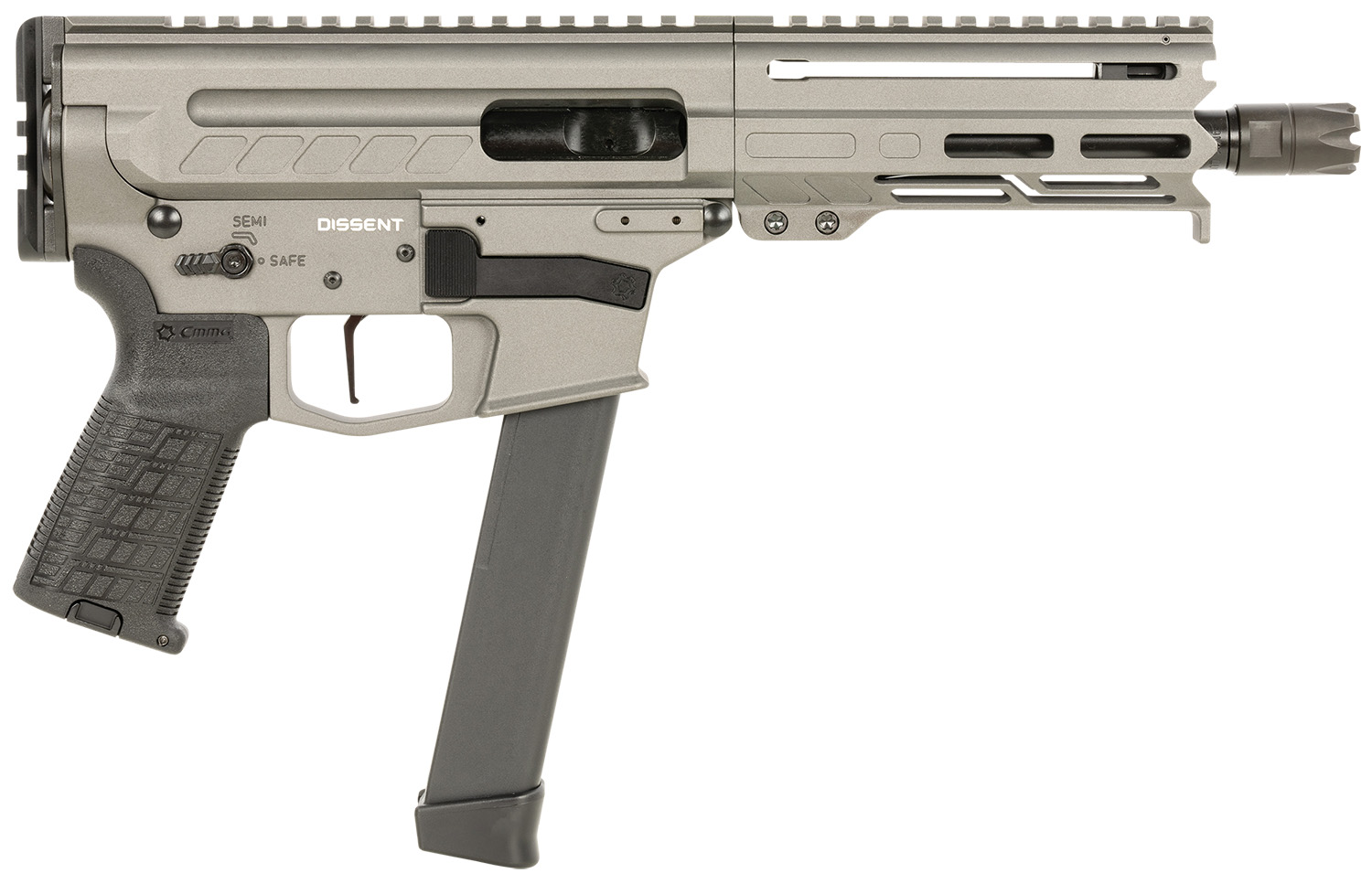 CMMG 99A68A2TNG Dissent MKGS 9mm Luger 33+1 6.50” Tungsten Gray Rec...