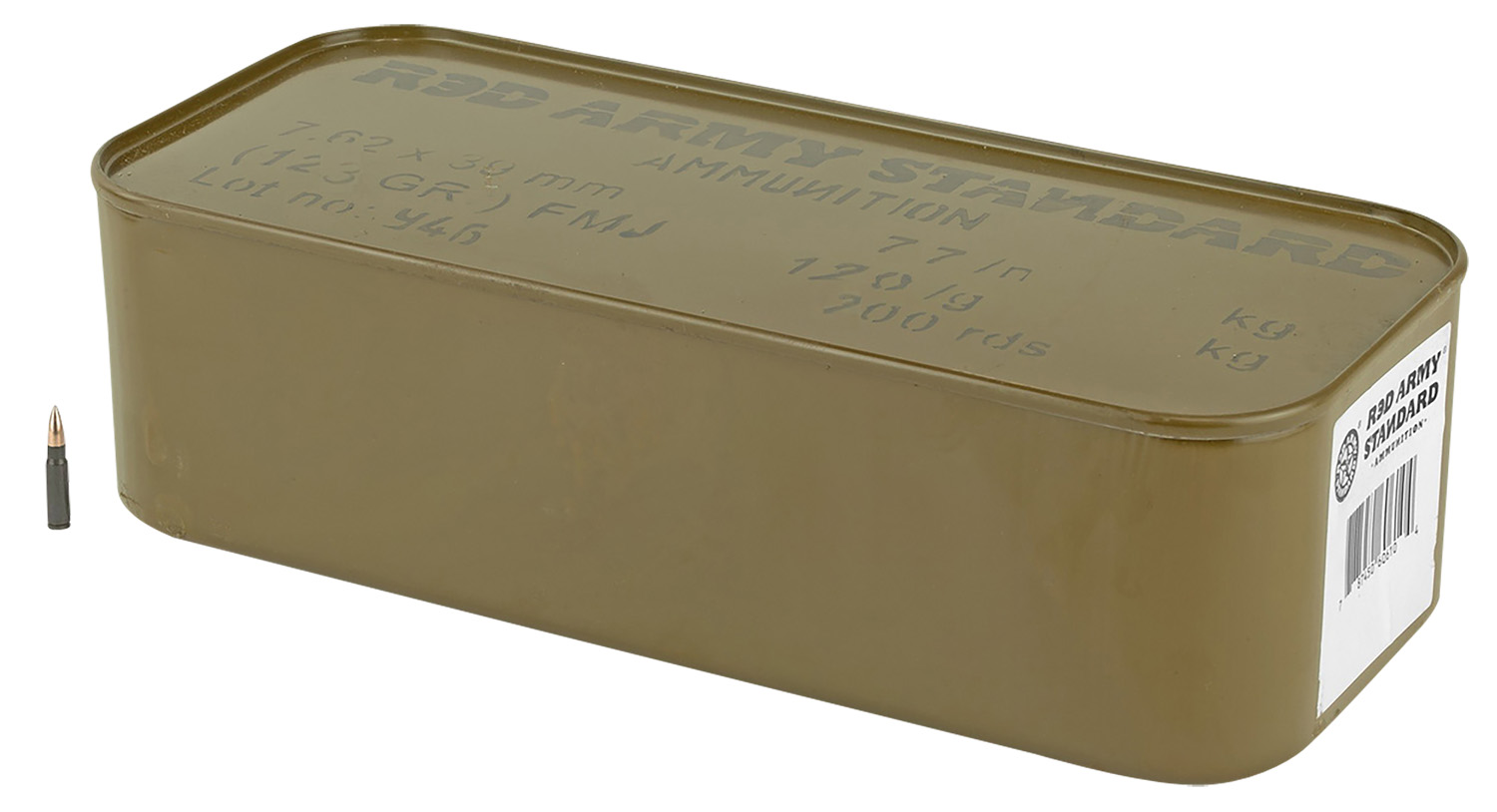 Red Army Standard A2002 7.62x39mm 123 Gr FMJ Steel Case
