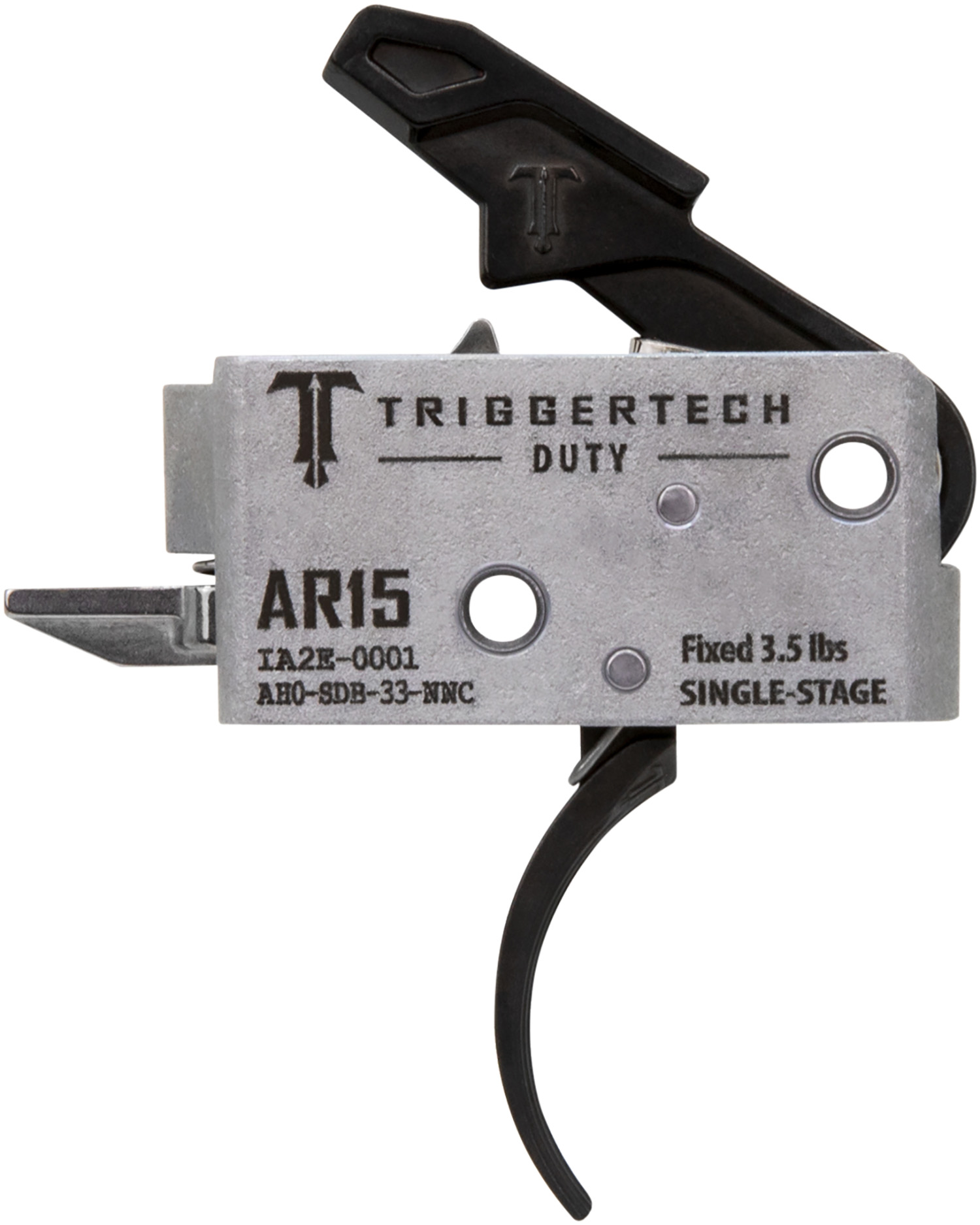TriggerTech Ah0SDB33NNC Duty Curved Trigger Single-Stage 3.50 Lbs Draw Weight Fits AR-15