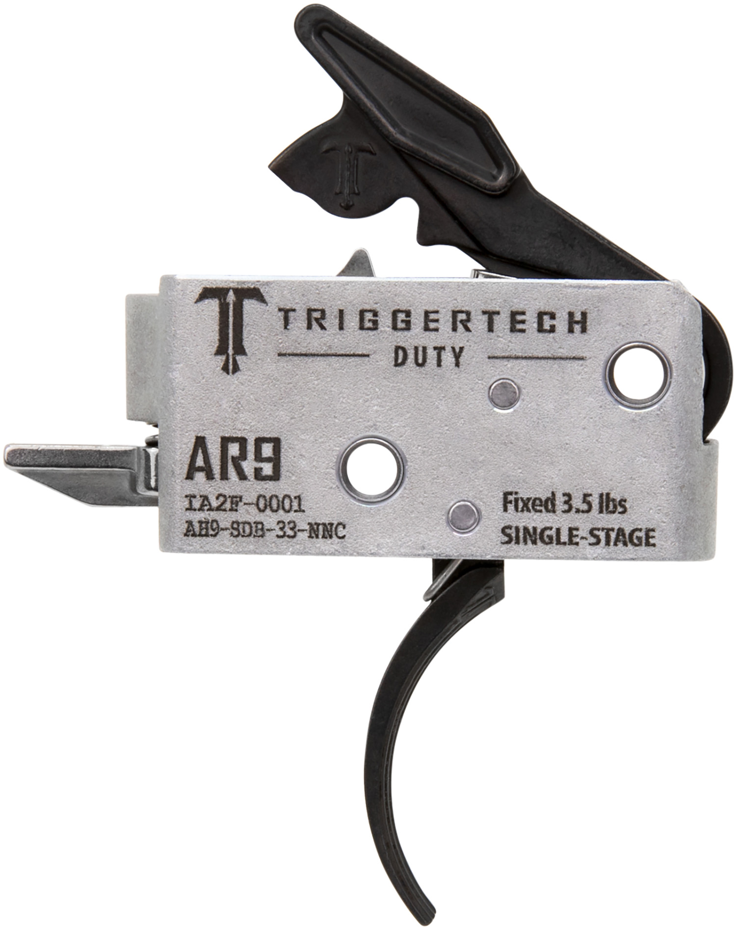 TriggerTech Ah9SDB33NNC Duty Curved Single-Stage 3.50 Lbs Draw Weight Fits AR-9