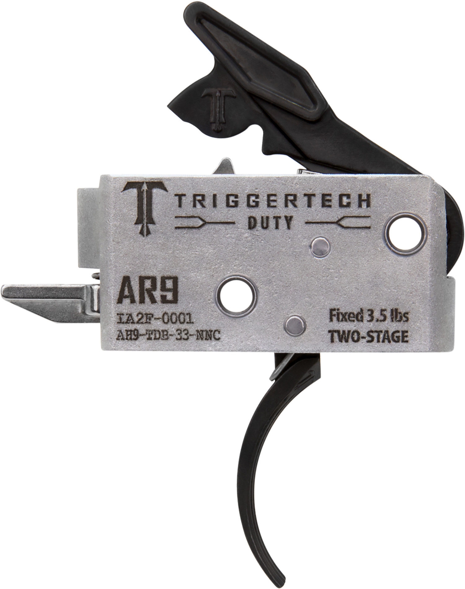 TriggerTech Ah9TDB33NNC Duty Curved Two-Stage 3.50 Lbs Draw Weight Fits AR-9
