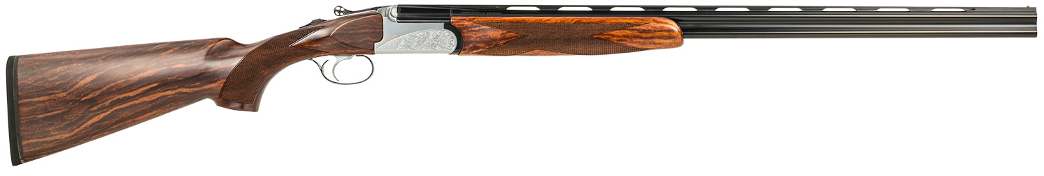 FAUSTI*15402 Fausti Usa, Inc 15402 Caledon 410 Gauge 3" 2rd 28" Blued Barrel, Engraved Stainless Rec, Wood Laser Grain Stock, Metallic Bead Sight