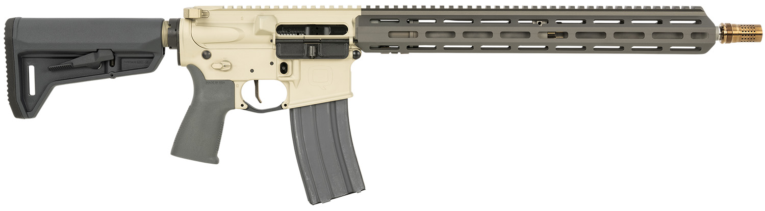 Q LLC SW55616INRIFLE Sugar Weasel  5.56x45mm NATO 30+1 16, FDE Rec, Gray Furniture, Magpul SL-K Stock, Cherry Bomb Muzzle Brake, Ambi Safety & Charging Handle