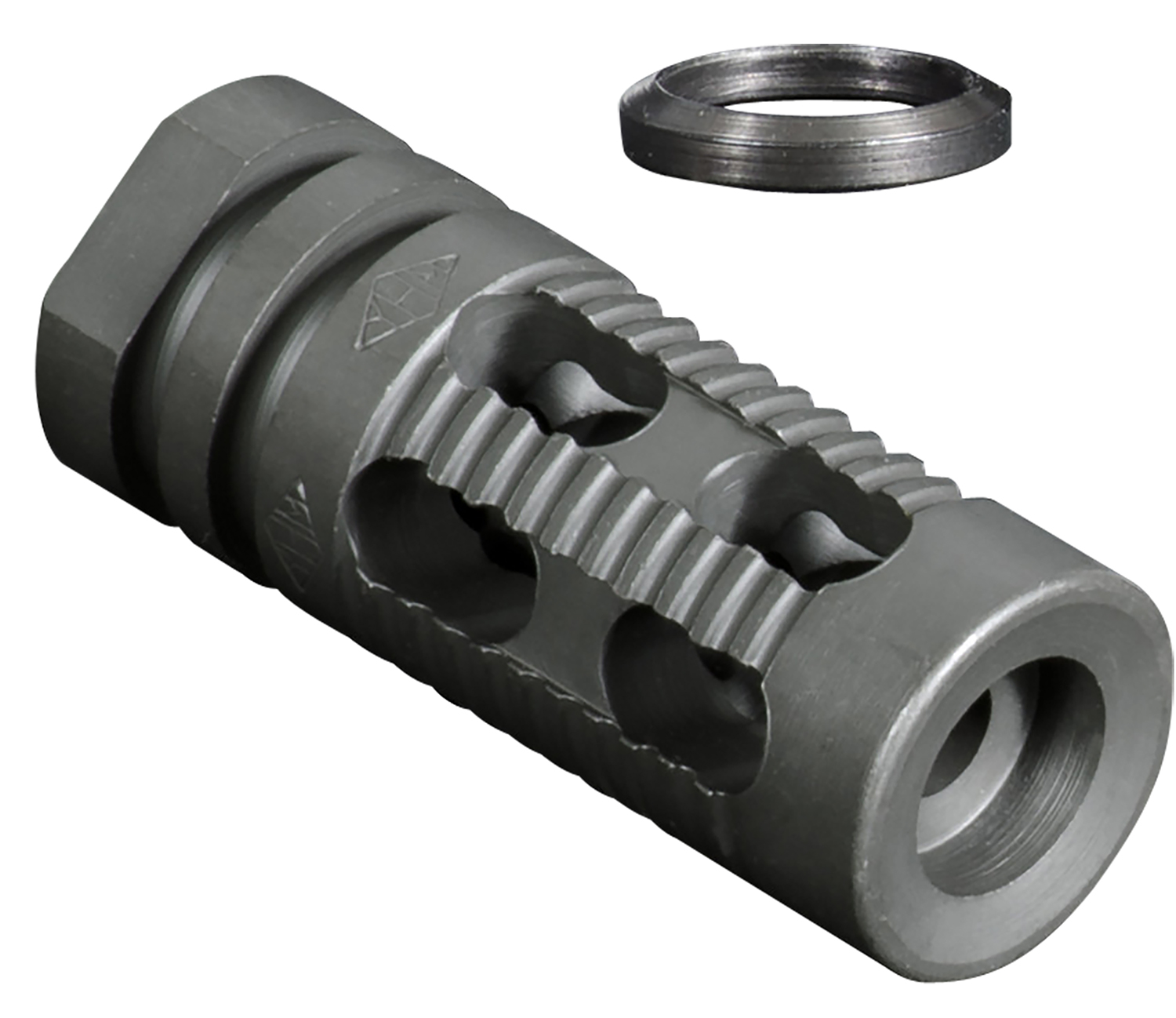 Yankee Hill 285M2 Phantom Comp/Brake with Smooth End, 1/2-28 tpi Threads 2.25 OAL for 5.56mm