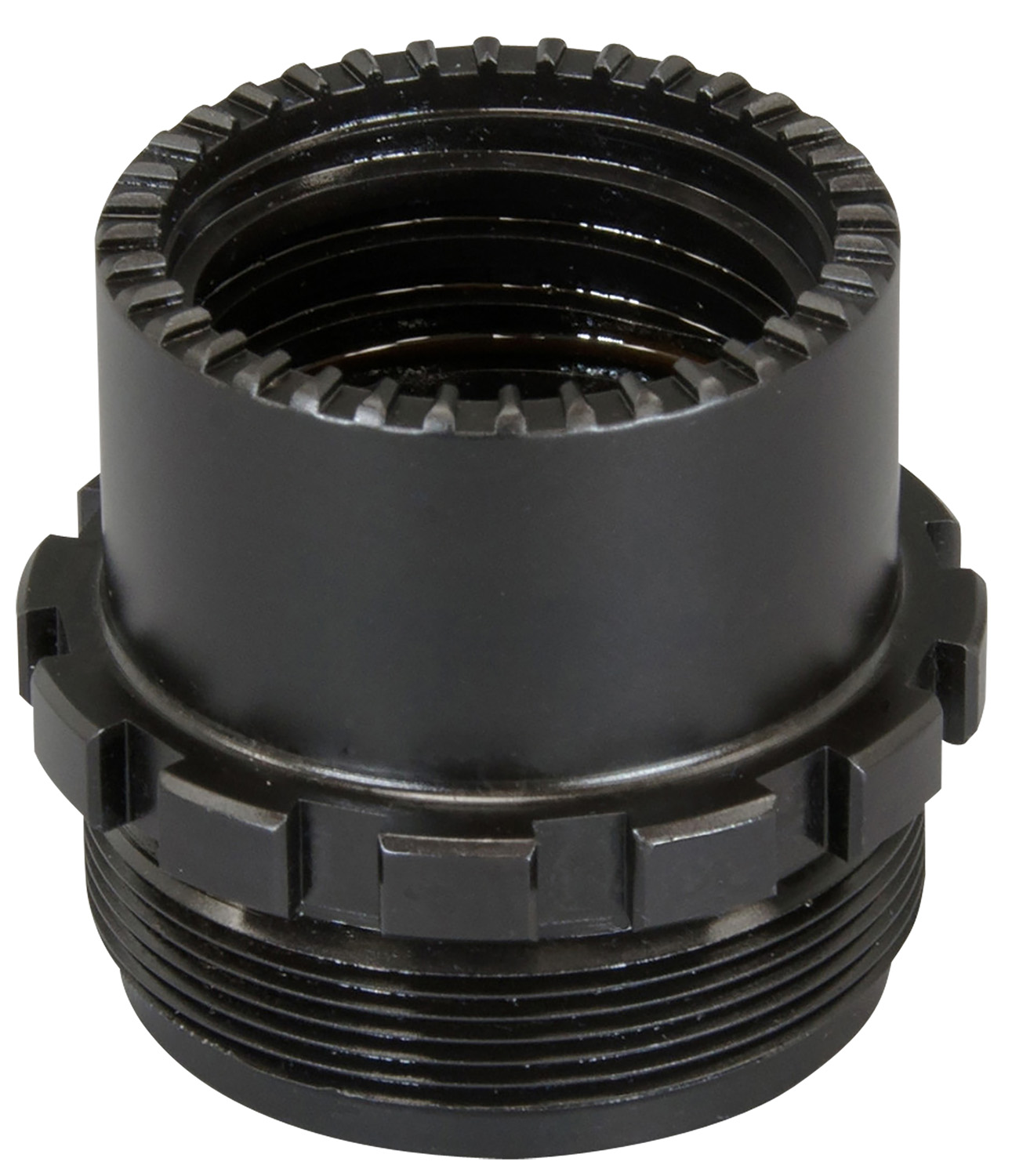 Yankee Hill 3060 Phantom QD Adapter 1-3/8-24 tpi, Black Stainless Steel